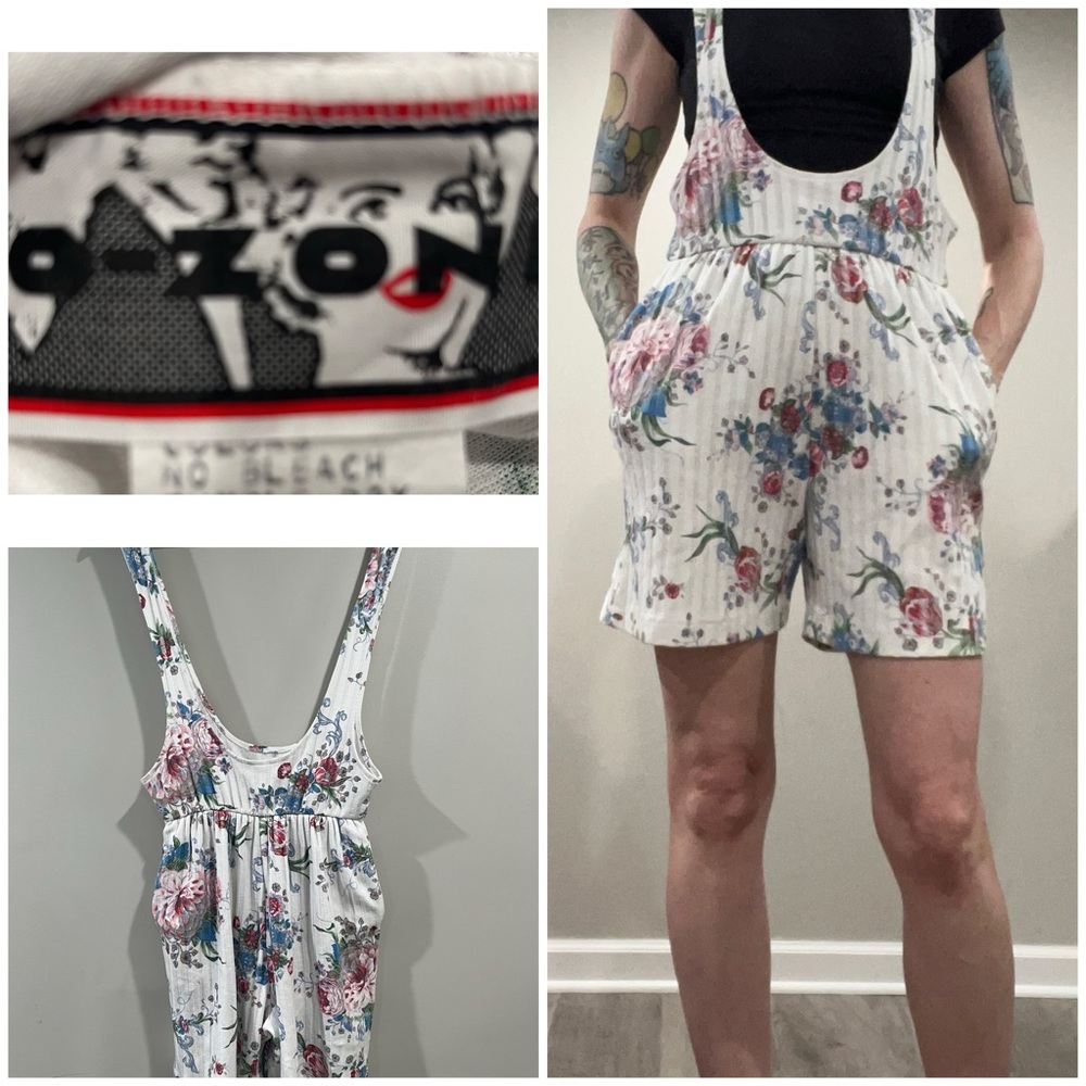 vintage 90’s FLORAL SUMMER ROMPER - small